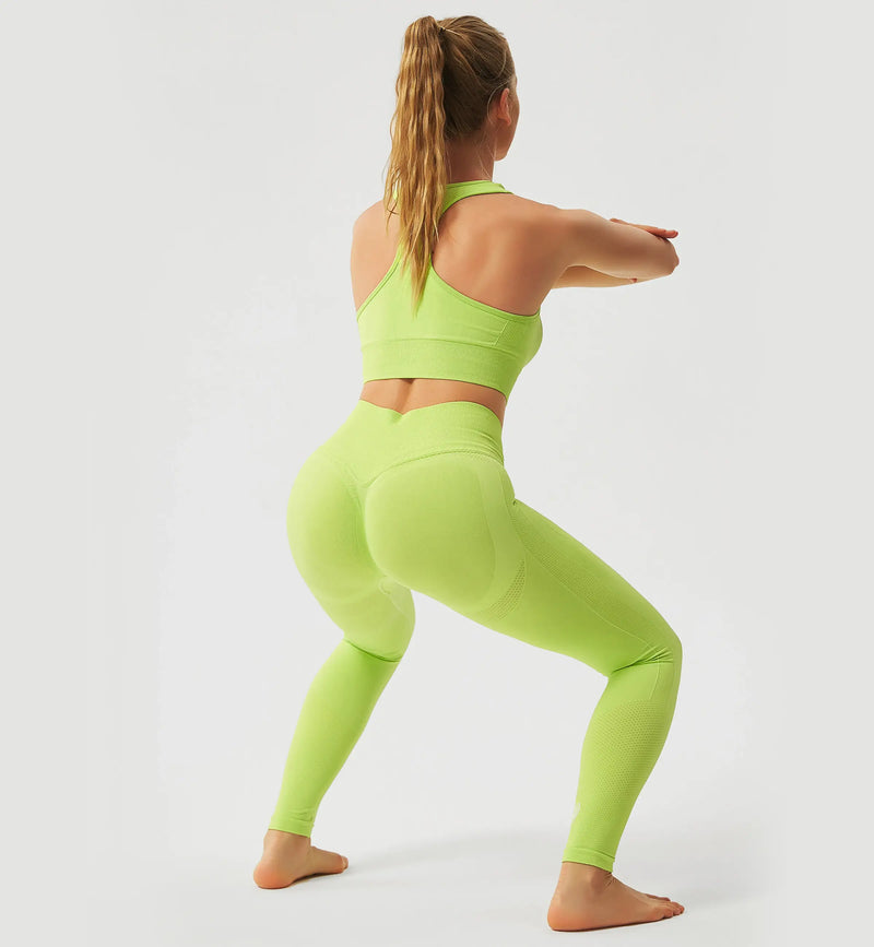 Ladies Seamless Leggings Booty Scrunch Yoga Sports Butt Lift Pants Fitness  Gym