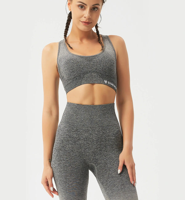 Ombre Seamless Yoga Set Sports Bra+Leggings Women Gym Set Clothes